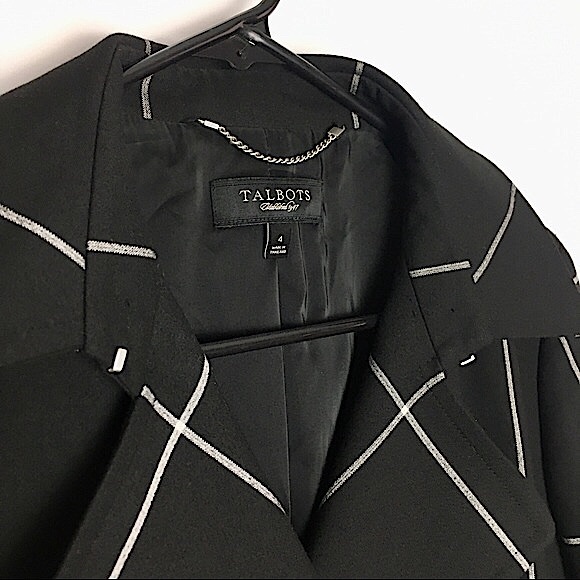 Talbots Window Pane Career Ponte Blazer - Picture 3 of 8